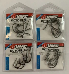 24 VMC 7199CB Coastal Black Faultless Forged Offset Octopus Fischhaken Größe 6/0 - Bild 1 von 2