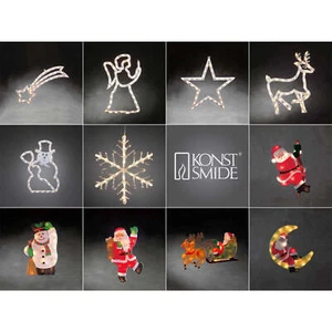 Konstsmide LED Fenster Bild Deko Silhouette Schnee Weihnachts Mann Rentier Stern - Bild 1 von 24