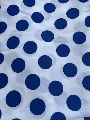 NWT Polka Dot Large Printed Fabric Soft Cotton Polyester Mix 60" Wide 4 Yards - Image 1 of 4