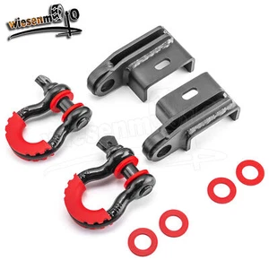 Pair Front For 09-23 Toyota Tacoma Demon Brackets Tow Hook + D-Ring Shackles Kit - Bild 1 von 6