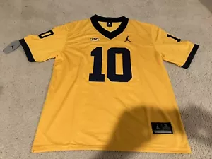 Tom Brady Michigan Wolverine Yellow Jumpman XL Jersey - Picture 1 of 6