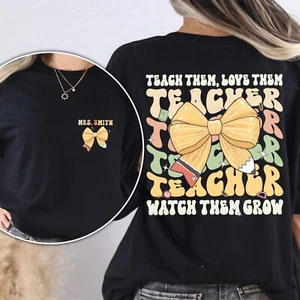 Personalized Teacher Shirt Back to School Tee Teacher Appreciation Gift Top - Picture 1 of 5