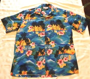 Camisa Aloha Hawaiana Floral Palmera Tropical Pacific Legend S/S Para Hombres Talla Grande - Imagen 1 de 5