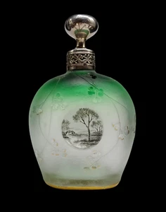 FLACON DAUM FRERES DECOR LACUSTRE - SIGNE - ART NOUVEAU 1896 /1900 - NO GALLE - Bild 1 von 22