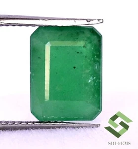 9x7 mm Certified Natural Emerald Octagon Cut 2.45 CTS Untreated Loose Gemstone - Picture 1 of 7