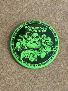 VINTAGE FORBIDDEN PLANET COMIC BOOK SCIENCE FICTION STORE PIN BUTTON 2.25” NYC B - Picture 1 of 2