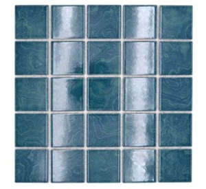 Mosaikfliese Blau Smaragdgrün Schlieren Effekt Fliesenspiegel - Picture 1 of 7