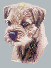 BORDER TERRIER  Dog Breed Bathroom SET OF 2 HAND TOWELS EMBROIDERED