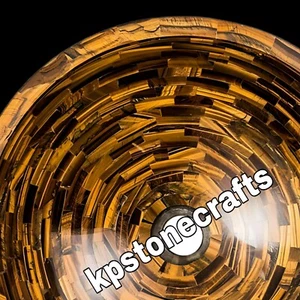 16" Rare Tiger Eye Stone Inlay Wash Basin/Sink Bathroom kitchen Decor - Picture 1 of 8