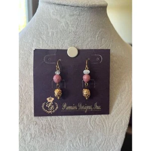 Pendientes colgantes ligeros de gancho de pescado rosa Premier Designs de 3/$25 - Imagen 1 de 4