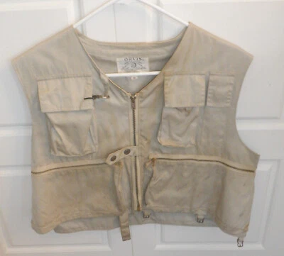 Vintage 1970's Orvis Fly Fishing Vest Men's M Tan Multiple Pockets - Image 1 of 3
