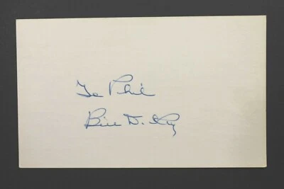 Bill Dickey (d.1993) HOF Autographed 3x5 Index Card NEW YORK YANKEES JSA  - Image 1 of 3