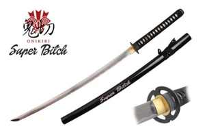 Onikiri "Super Bitch" Katana Sword with Musashi Tsuba - Black - Picture 1 of 1
