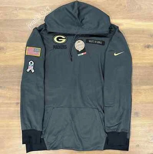 AUTHENTIC Nike Green Bay Packers Salute to Service Hoodie Men's NFL Sideline - Picture 1 of 9