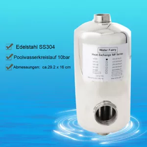 28/60KW Wärmetauscher aus Edelstahl Pool Schwimmbadwärmetauscher Schwimmbadheize - Foto 1 di 36