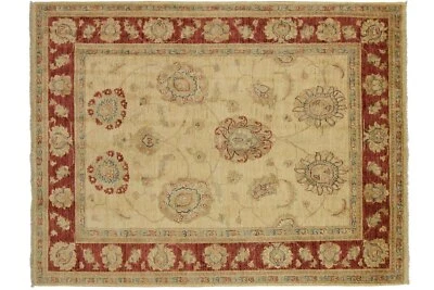 Afghan Chobi Ziegler Carpet Hand-knotted 140x200 Red Floral Pattern Wool - Image 1 of 4
