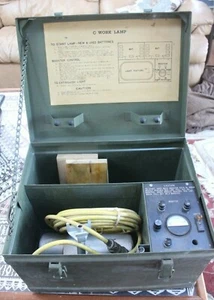 Vintage BELL SYSTEM TELEPHONE Work Light System Pole Mount Large Battery Kit - Picture 1 of 12