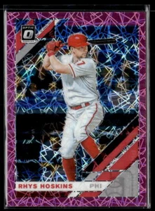 2019 Donruss Optic #104 Rhys Hoskins Pink Velocity SN199 - Picture 1 of 2