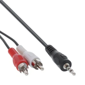 Cavo RCA/Jack InLine, 2x RCA maschio a jack da 3,5mm, 2m, rame - Foto 1 di 2