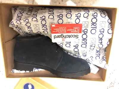 VTG 90s 9M Sporto Blue Suede Waterproof Tie Ankle Boots NEW with box  Womens - Image 1 of 4