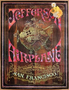 Jefferson Airplane Fillmore Original 1967 Poster 1st Print Style B Signed Jorma - Picture 1 of 1