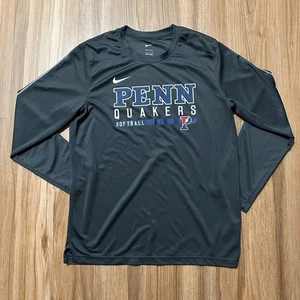 Penn Quakers Shirt Men's Large Grey NCAA Softball Sport Nike Dri Fit College Tee - Picture 1 of 6