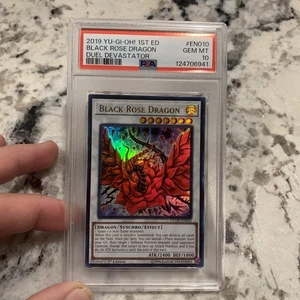 2019 Yu-Gi-Oh! Black Rose Dragon Duel Devastator DUDE-EN010 POP 27 PSA 10 GEM MT - Picture 1 of 2