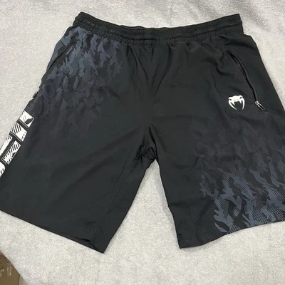 Pantalones Cortos UFC Venum Para Hombres 2XL Negros Lucha Noche Entrenamiento Gimnasio MMA Poliéster XXL Foto 1 de 4