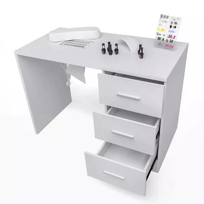 BODYLINE HEALTH AND MASSAGE Tavolo per manicure e ricostruzione unghie con aspiratore e cassetti Floral