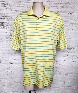 NikeGolf Poloshirt Herren Größe XL Fit Dry gestreift gelb kurzarm - Bild 1 von 8