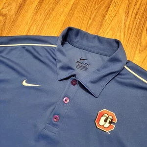 Nike Chattanooga Lookouts Polo Shirt Blue Adult XL Dri Fit Baseball MLBB - Picture 1 of 7