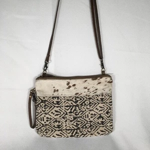 Myra Crossbody Bag Purse Cowhide Aztec Print Western Southwestern - Picture 1 of 11