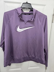 Womens Nike Dri-Fit PURPLE 1/4 Zip Pullover Lightweight Running Training Size 2X - Picture 1 of 3