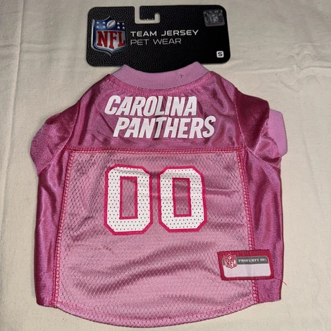 Carolina Panthers ๏ฟผPink Team Pet Jersey Size Small New Cover
