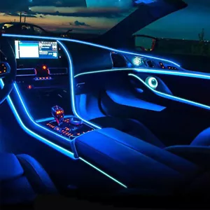 2M LED Car Interior Atmosphere Wire Strip Light Ambient Lamp Trim Accessories - Picture 1 of 9