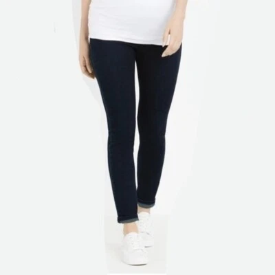 Motherhood Maternity Women’s Floral Embroidered Patch Jeans Sz Small NEW - Image 1 of 4