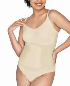 Maidenform DMS083 Cool Comfort Thong Bodysuit 2XL Beige - Picture 1 of 1