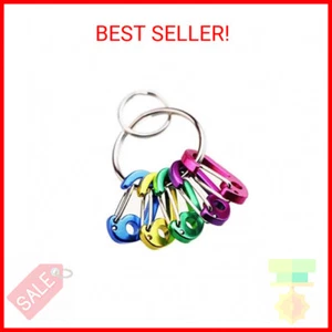 ABCOOL 7PCS Keychain Keyring Clips Mini Carabiner - 1 inch Micro Tiny Small Fixe - Picture 1 of 2