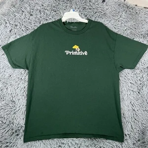 Primitive Adult Shirt Extra Large Green Orange Mushroom Shrooms Pullover Mens - Picture 1 of 12