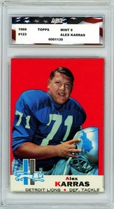 1969 Topps #123 Alex Karras AGC 9 Mint Detroit Lions - Picture 1 of 2