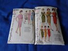 2 VINTAGE SIMPLICITY SEWING PATTS FOR LADY - DRESSES/JACKET/BLOUSE 14 PROP SIZES