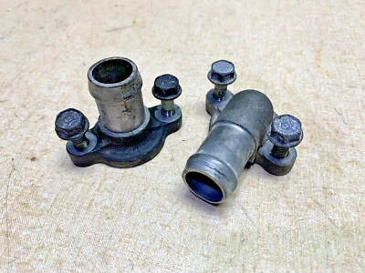 1992 HONDA SHADOW 1100 COOLANT WATER PIPE JOINTS ON HEADS - Image 1 of 2