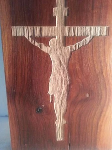 Handmade Desk ART Black Walnut Sandblast Art Paperweight Bookend  Gift  - Picture 1 of 12