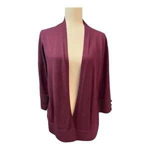 Evolution by Cyrus Women Cardigan~Size S~Burgundy Soft Open Front~Stitch Fix NWT - Picture 1 of 10