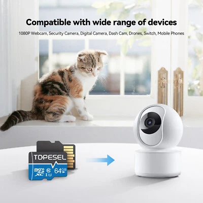 TOPESEL Ultra Micro SDHC SDXC SD Card 32GB 64GB Lot 1/2/3/5/10pcs Memory TF Card - Image 1 of 4