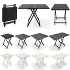 Compact Dining Room Table Folding Square Kitchen Dinner Table X-Cross Metal Leg
