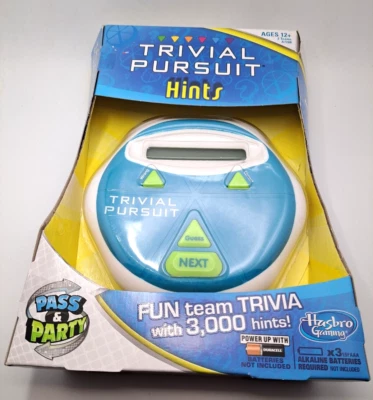 2013 Hasbro Trivial Pursuit Hints Electronic Handheld Pass & Play Game - Image 1 of 4