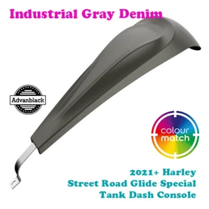 Industrial Gray Denim Tank Dash Console for 21+ Harley Street Special - Picture 1 of 6