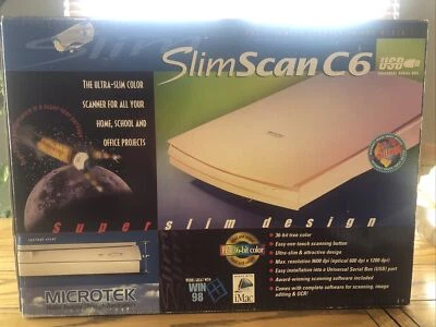 NEW in box Microtek SlimScan C6 Flatbed Scanner - Image 1 of 4