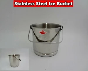 NEW Stainless Steel Single Handle Ice Bucket 2 Litre 14.5x13.8cm (B73) - Picture 1 of 9